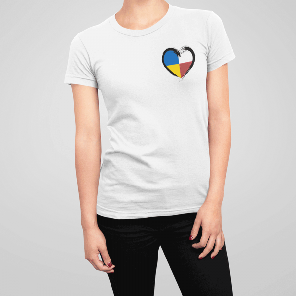 Koszulka damska "Dwa kraje - jedno serce" 