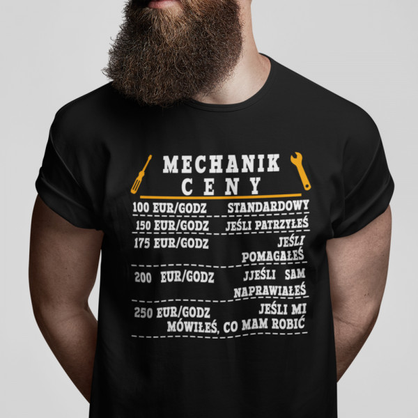 Koszulka "Cennik mechanika"