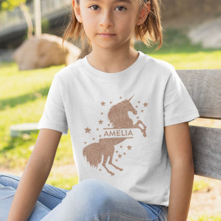 Koszulka dla dzieci "Jednorożec" z Twoim imieniem