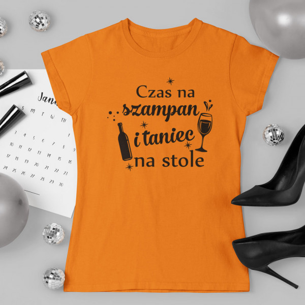 Sieviešu t-krekls "Laiks dzert šampanieti"