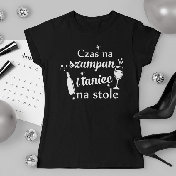 Sieviešu t-krekls "Laiks dzert šampanieti"
