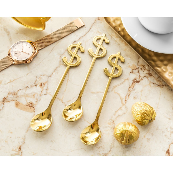 Złote łyżeczki „Dolary”