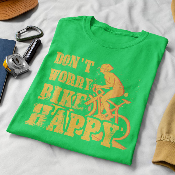Koszulka  "Don't worry bike happy"