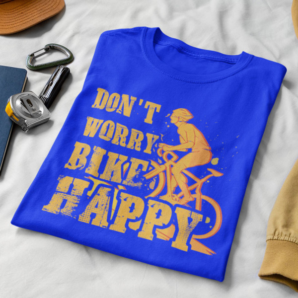 Koszulka  "Don't worry bike happy"