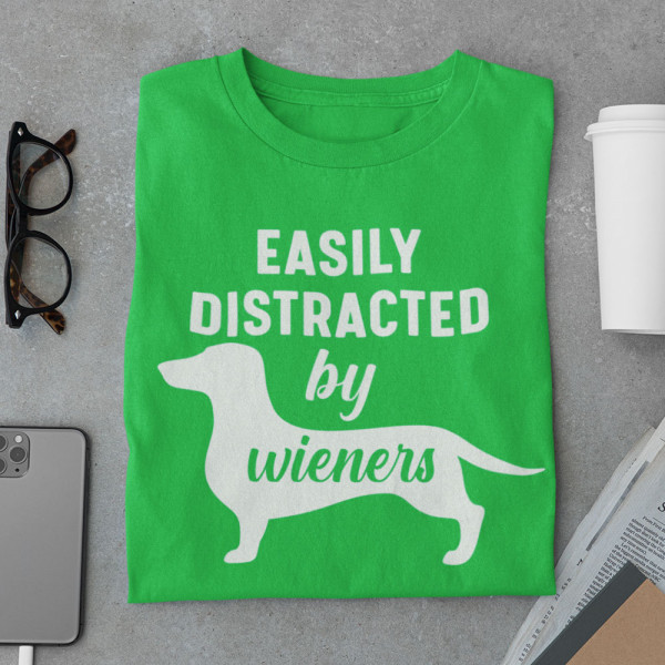 Koszulka  "Easily distracted by wieners"