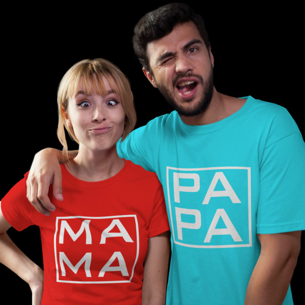 Komplet koszulek "MAMA and PAPA"
