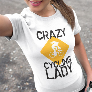 Koszulka damska "Crazy cycling lady"