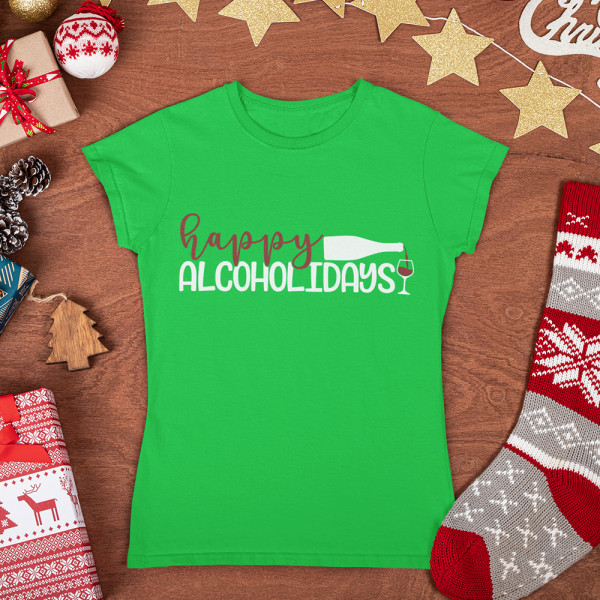 Koszulka damska "Happy alcoholidays"