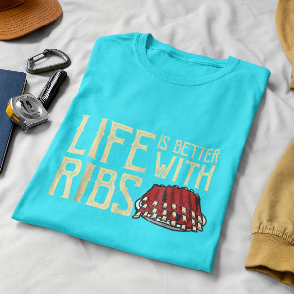 Koszulka "Life is better with ribs"