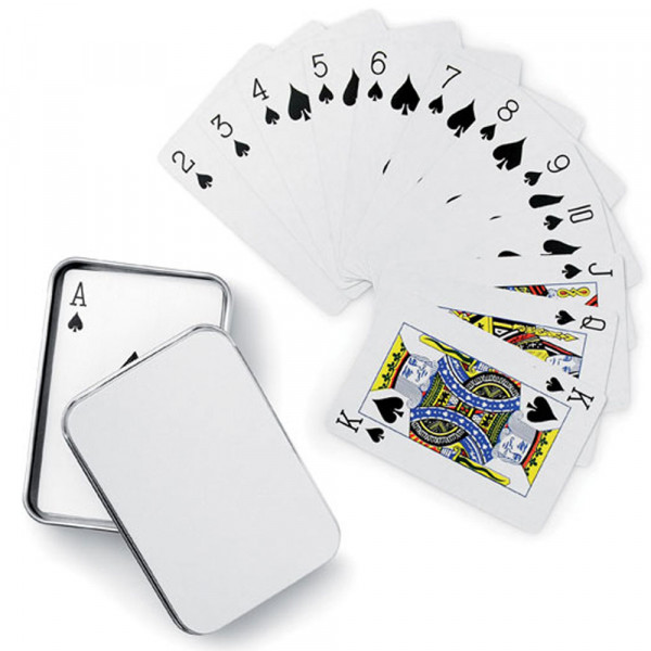 Karty do gry w metalowym pudełku (z możliwością graweru za dodatkową opłatą)