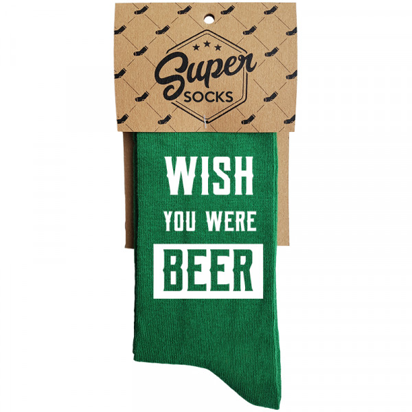 Skarpetki "Wish you were beer"