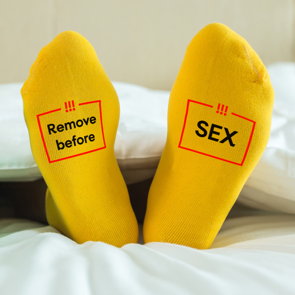 Skarpety „Remove before sex”