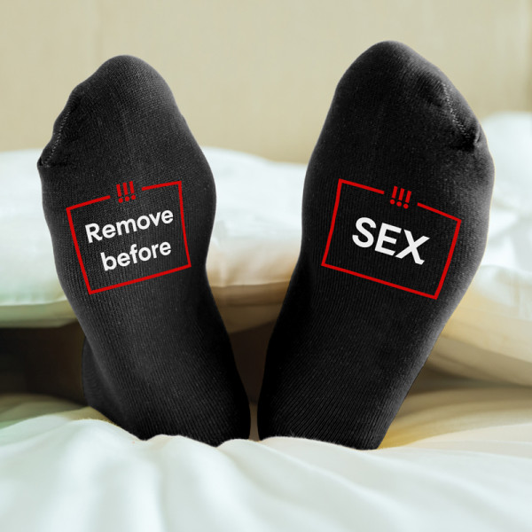 Skarpety „Remove before sex”
