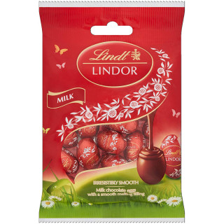 "LINDT LINDOR" mini jajeczka z czekolady mlecznej, 90 g