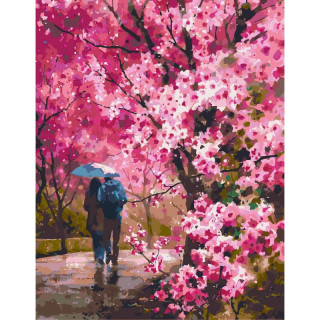 Malowanie po numerach "Kwitnący park" (40x50cm)