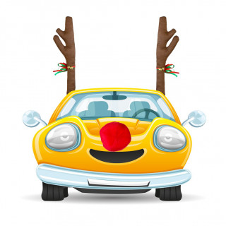 Świąteczny zestaw samochodowy „Rogi i nos”