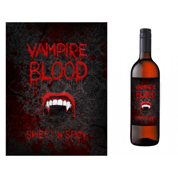 Etykieta na butelkę „Vampire Blood” (10 szt.)