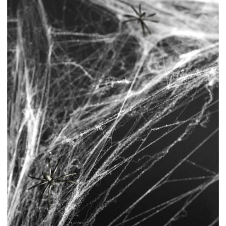 Pajęczyna z pająkami, biała (60g.)