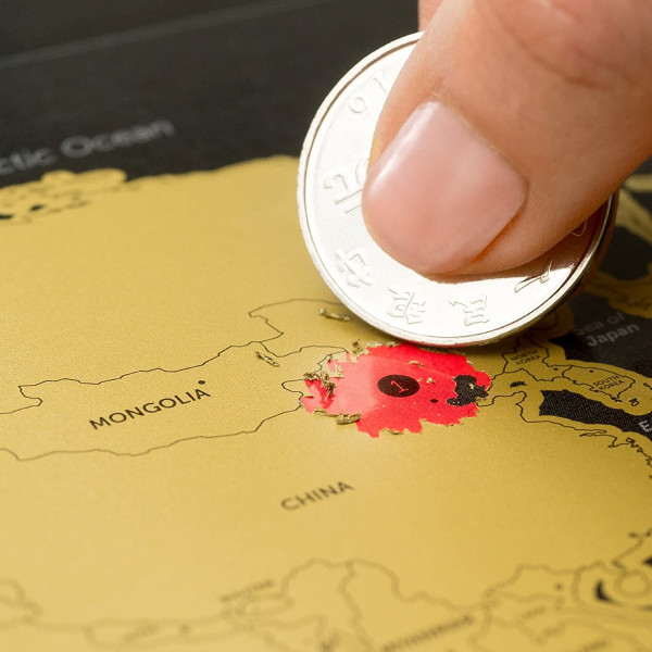 Zdrapka mapa świata z 7 cudami świata EnnoVatti, A3