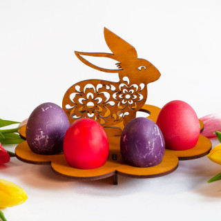 Wielkanocna podstawka pod jajka „Brązowy króliczek”
