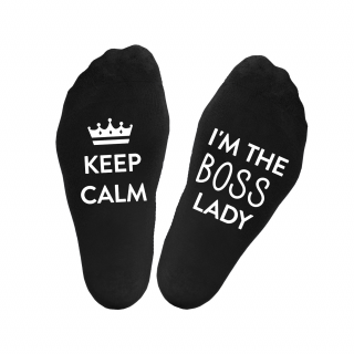 Skarpety damskie „Keep calm.I'm the boss lady“ 