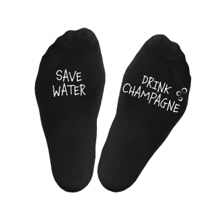 Skarpety „Save water.Drink champagne“ 