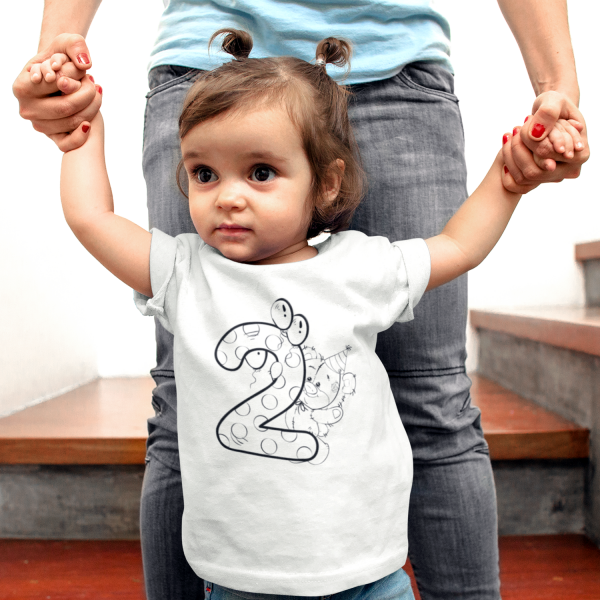 Koszulka dziecięca "Pokoloruj sam! Mam 2 lata"