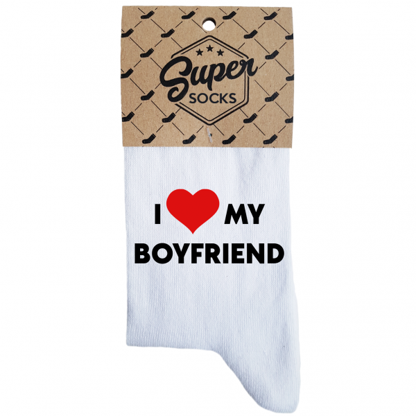 Skarpety „I love my boyfriend” - KJ5787
