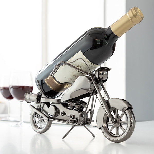 Metalowy stojak na butelkę „Motocykl”