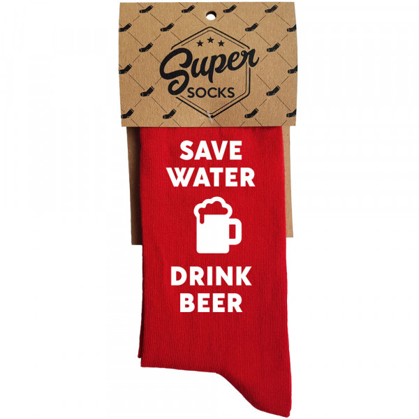 Skarpety "Save water - drink beer"