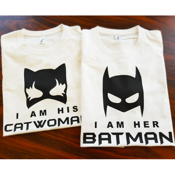 Komplet koszulek "Batman & Catwoman"
