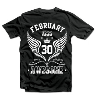 Koszulka "Being Awesome" z wybraną datą