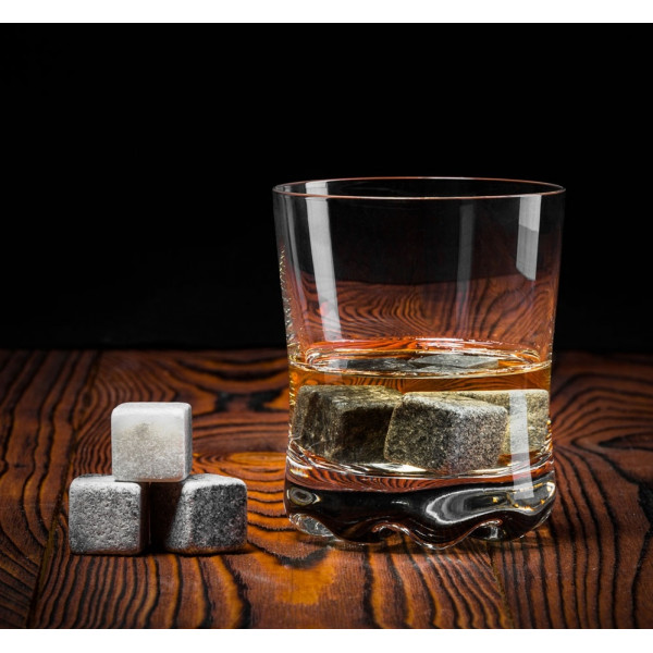 Lodowe kostki do whisky z kamienia (9 szt)