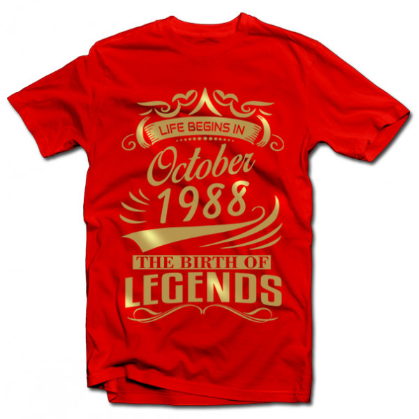 Koszulka "The Birth of Legends" z wybraną datą