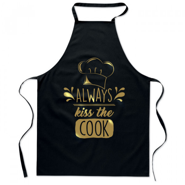 Bawełniany fartuch "Always kiss the cook"