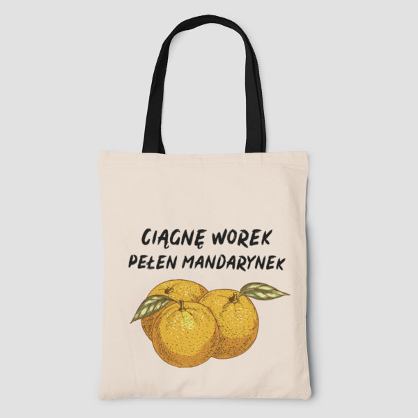 Materiałowa torba „Worek pełen mandarynek”