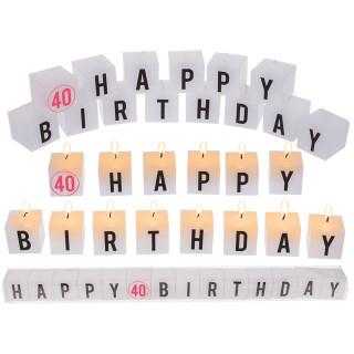 Zestaw świeczek urodzinowych "40"