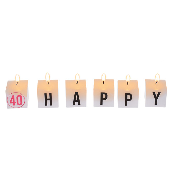 Zestaw świeczek urodzinowych "40"