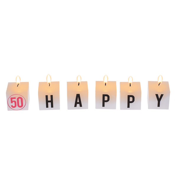 Zestaw świeczek urodzinowych "50"