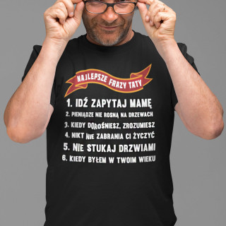 Koszulka "Najlepsze frazy taty"