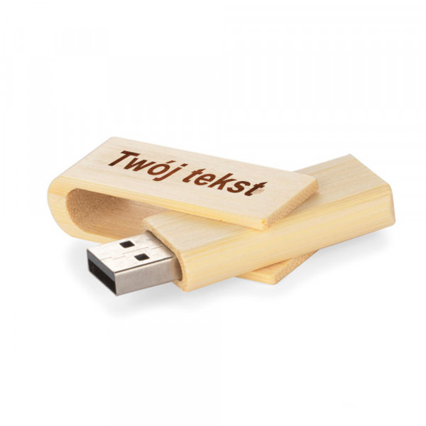 Bambusowy klucz USB "TWISTER" (16GB) (możliwość grawerowania za dodatkową opłatą)