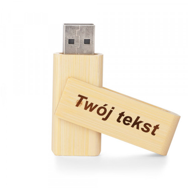 Bambusowy klucz USB "TWISTER" (16GB) (możliwość grawerowania za dodatkową opłatą)