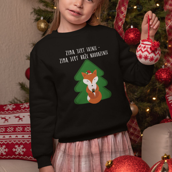 Bluza dla dziecka „Bożonarodzeniowy lisek” (bez kaptura)