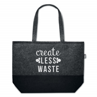 Torba na zakupy z włókna ekologicznego "Create less waste"