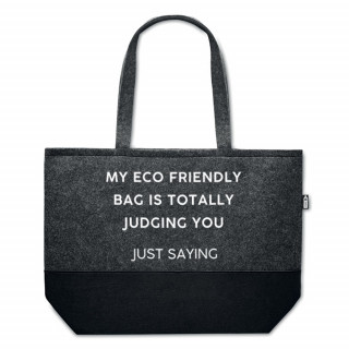 Torba na zakupy z włókna ekologicznego "Judging you"