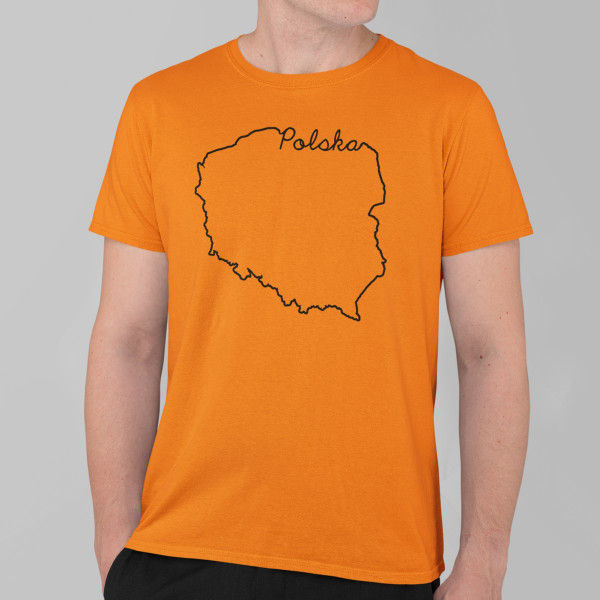 Koszulka „Kontury mapy Polski”