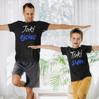 Zestaw koszulkowy dla taty i dziecka „Jaki ojciec, taki syn”
