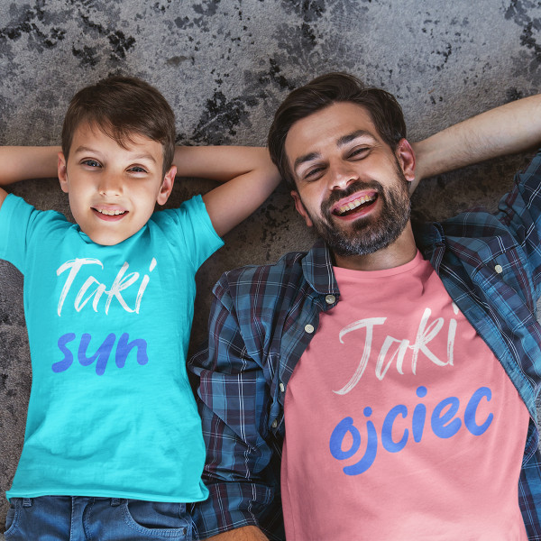 Zestaw koszulkowy dla taty i dziecka „Jaki ojciec, taki syn”
