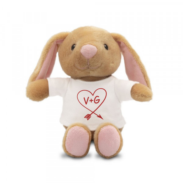 Pluszowy króliczek "Binky - miłość" z wybranymi przez Ciebie inicjałami