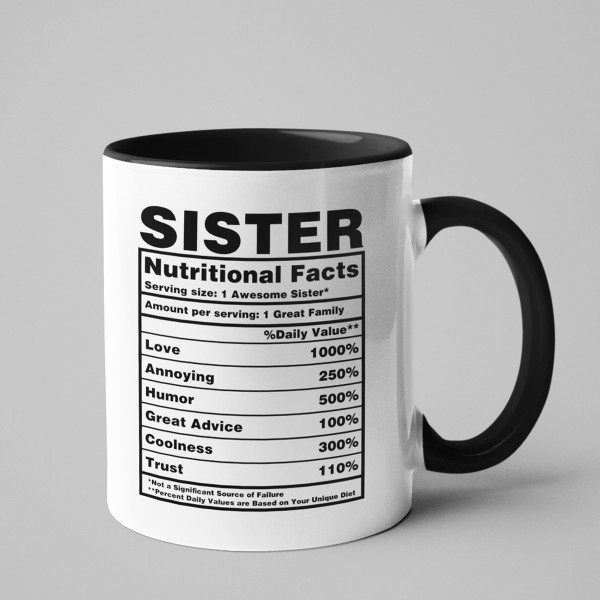 Kubek "Sister Nutrition Facts"